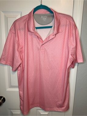 Eton Pink Micro-Pattern Polo Shirt